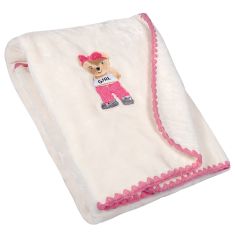 GREENWICH POLO CLUB ΚΟΥΒΕΡΤΑ VELOUR 110X140 ΒΑΒΥ 8839 IVORY, PINK |  Βρεφικές Κουβέρτες στο espiti