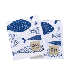 DAS HOME ΣΕΤ ΠΟΤΗΡΟΠΑΝΑ 2ΤΜΧ 40Χ60 0737 BLUE, WHITE |  Πετσέτες Κουζίνας στο espiti