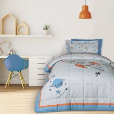 DAS KIDS ΠΑΠΛΩΜΑ ΜΟΝΟ 4912 BLUE, GREY, ORANGE |  Παπλώματα Παιδικά στο espiti