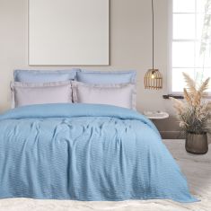 DAS HOME ΚΟΥΒΕΡΤΑ ΠΙΚΕ 220X240 0489 ΜΠΛΕ |  Κουβέρτες Βαμβακερές Υπέρδιπλες στο espiti