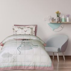 DAS KIDS ΠΑΠΛΩΜΑ ΜΟΝΟ 4915 LIGHT BLUE, MINT, PINK |  Παπλώματα Παιδικά στο espiti