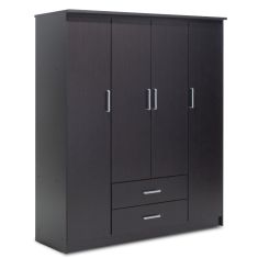 Ντουλάπα ρούχων τετράφυλλη OLYMPUS pakoworld χρώμα wenge 159x57x183εκ |  Ντουλάπες ρούχων στο espiti