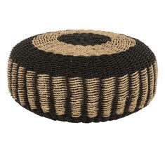 ΠΟΥΦ ΣΚΑΜΠΟ SARONI HM7851.02 SEAGRASS ΣΕ ΦΥΣΙΚΟ-ΜΑΥΡΟ ΧΡΩΜΑ Φ60x35Yεκ. |  Σκαμπώ στο espiti