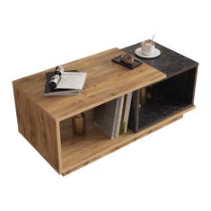 ΤΡΑΠΕΖΙ ΣΑΛΟΝΙΟΥ TELES HM18181.02 ΜΕΛΑΜΙΝΗ ΣΕ ΦΥΣΙΚΟ & ΜΑΥΡΟ ΜΑΡΜΑΡΟ 100x45x42Υεκ. |  Τραπέζια στο espiti