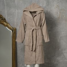 ΜΠΟΥΡΝΟΥΖΙ ΕΝΗΛΙΚΩΝ LIBERTY BEIGE XLARGE XL MELINEN |  Μπουρνούζια στο espiti