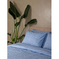Σετ Σεντόνια Cotton Feelings 2042 Blue Υπέρδιπλο με λάστιχο (170x205+30) Sunshinehome |  Σεντόνια Υπέρδιπλα / King Size στο espiti