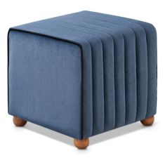 Σκαμπώ Mona Megapap βελούδινο χρώμα μπλε 40x40x40εκ. |  Σκαμπώ στο espiti