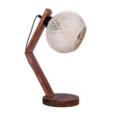 Φωτιστικό επιτραπέζιο Rope Megapap E27 ξύλινο - σχοινί χρώμα μπεζ - καρυδί Ø17x40εκ. |  Επιτραπέζια στο espiti