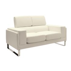 Καναπές Shea pakoworld 2θέσιος PU ivory-inox 158x80x87εκ |  Καναπέδες στο espiti