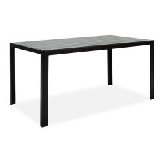 Τραπέζι Nares pakoworld αλουμίνιο μαύρο-plywood ανθρακί 140x80x72.5εκ |  Τραπέζια κήπου στο espiti