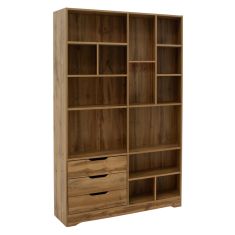 Βιβλιοθήκη Lucinda pakoworld sonoma 120x29.8x180.5εκ |  Βιβλιοθήκες στο espiti