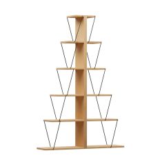 Βιβλιοθήκη mini Tars pakoworld sonoma-μαύρο 130x22x146εκ |  Βιβλιοθήκες στο espiti