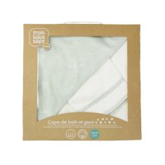 Μπουρνούζι 75x75cm & Γάντι Nova Trois Kilos Sept |  Βρεφικές Πάντες στο espiti
