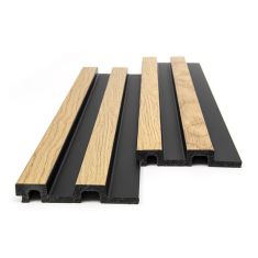 PS PANEL  ΜΕ 3D ΠΗΧΑΚΙΑ F4 RESIDENCE 21/122 mm  NAT.OAK/BLACK NewPlan - NewPlan |  Διακόσμηση τοίχου στο espiti