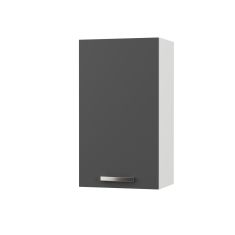 CHARLOTΤE Πάνω Ντουλάπι 40x30.5x71.8εκ με μεταλλικά χερούλια Γραφίτης AlphaB2B |  Ντουλάπια στο espiti
