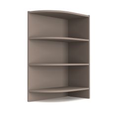 Charlotte Γωνιακό κάτω ντουλάπι με ράφια 56.5x28.5x82cm Μόκα AlphaB2B |  Ντουλάπια στο espiti