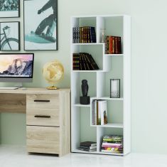 Βιβλιοθήκη REGAL 66x25x161 Λευκό AlphaB2B |  Βιβλιοθήκες γραφείου στο espiti