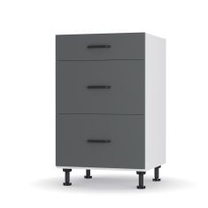 Modest Κάτω Ντουλάπι Συρταριέρα Ανθρακί 50x48x82cm AlphaB2B |  Ντουλάπια στο espiti