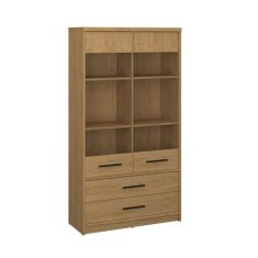 Βιτρίνα Pavi Βελανιδιά με 2 συρτάρια 84.3x33.8x156.4cm AlphaB2B |  Συνθέσεις σαλονιού στο espiti