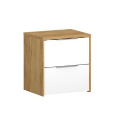 Κομοδίνο Avanti Χρυσός Δρυς-Λευκό 49.8x39.7x53.7cm AlphaB2B |  Κομοδίνα στο espiti