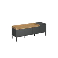 Έπιπλο Τηλεόρασης Beril Ανθρακί-Χρυσό Δρυς 138.6x42x49.8cm AlphaB2B |  Έπιπλα τηλεόρασης στο espiti