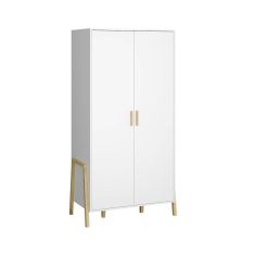 Ντουλάπα Belle Λευκό 45.9x55x197cm AlphaB2B |  Ντουλάπες ρούχων στο espiti