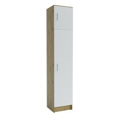 Ντουλάπα Stephani Δρυς-Λευκό 40x36x200cm AlphaB2B |  Βιτρίνες - Έπιπλα εισόδου στο espiti