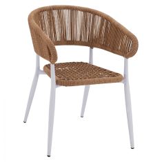 ΠΟΛΥΘΡΟΝΑ ΑΛΟΥΜΙΝΙΟΥ EULO ΛΕΥΚΗ ΜΕ ΣΥΝΘΕΤΙΚΟ RATTAN ΜΠΕΖ HM5783.02 56x60x78Y εκ. |  Πολυθρόνες κήπου στο espiti