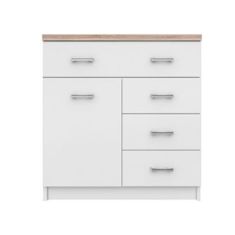 Κομότα Top Mix 80x33x85cm Λευκό-Sonoma AlphaB2B |  Βιτρίνες - Έπιπλα εισόδου στο espiti