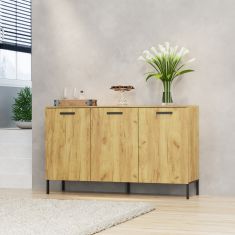 Μπουφές Santes Χρυσό Δρυς-Γραφίτη 155x42x92.5cm AlphaB2B |  Μπουφέδες στο espiti
