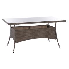 ΤΡΑΠΕΖΙ ΜΕΤΑΛΛΙΚΟ MINSK RATTAN ΓΚΡΙ HM5507.01 150x90x75Υ εκ. |  Τραπέζια κήπου στο espiti