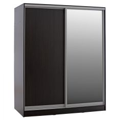 ΝΤΟΥΛΑΠΑ ΣΥΡΟΜΕΝΗ ADLER ΜΕΛΑΜΙΝΗΣ WENGE ΜΕ ΚΑΘΡΕΠΤΗ HM2437.02  180X60X210Υεκ. |  Ντουλάπες ρούχων στο espiti