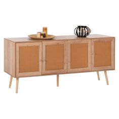 ΜΠΟΥΦΕΣ COLM HM9440.11 ΜΕΛΑΜΙΝΗΣ & ΣΥΝΘΕΤΙΚΟ RATTAN ΣΤΙΣ 4 ΠΟΡΤΕΣ 160x39,5x71Yεκ. |  Μπουφέδες στο espiti