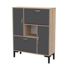 ΠΑΠΟΥΤΣΟΘΗΚΗ MEDY HM18187.01 ΜΕΛΑΜΙΝΗ ΣΕ ΑΝΘΡΑΚΙ & ΣΟΝΑΜΑ-ΜΑΥΡΑ ΠΟΔΙΑ 85x30x108.5Υ εκ. |  Παπουτσοθήκες στο espiti
