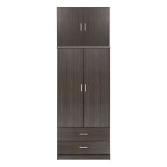 ΝΤΟΥΛΑΠΑ REINA HM21061.01 2ΦΥΛΛΗ ΜΕ ΠΑΤΑΡΙ & 2 ΣΥΡΤΑΡΙΑ-ΜΕΛΑΜΙΝΗ ZEBRANO 80x42x241Υεκ |  Ντουλάπες ρούχων στο espiti
