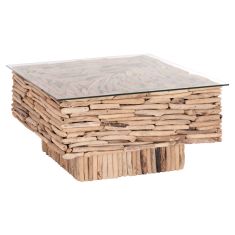ΤΡΑΠΕΖΙ ΣΑΛΟΝΙΟΥ ΤΕΤΡΑΓΩΝΟ SPARROW HM9960 DRIFTWOOD--ΓΥΑΛΙ 95x95x51,5Υεκ. |  Τραπέζια στο espiti