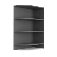Charlotte Γωνιακό κάτω ντουλάπι με ράφια 56.5x28.5x82cm Γραφίτη AlphaB2B |  Ντουλάπια στο espiti