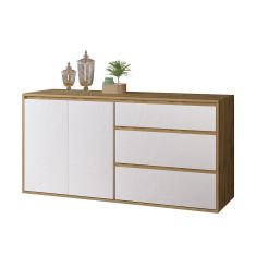 Μπουφές NITRO SOFT Λευκό με Βελανιδιά 160x40x80cm AlphaB2B |  Μπουφέδες στο espiti