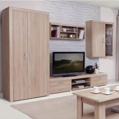 Σύνθεση Τηλεόρασης 320.5x55x203εκ Sonoma AlphaB2B |  Έπιπλα τηλεόρασης στο espiti