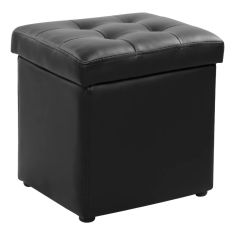 ΣΚΑΜΠΩ ΜΕ ΑΠΟΘΗΚΕΥΤΙΚΟ ΧΩΡΟ PU ΜΑΥΡΟ CUBE HM224.01 36,5x36,5x36Υεκ. |  Σκαμπώ στο espiti