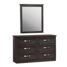ΤΟΥΑΛΕΤΑ ΜΕ 6 ΣΥΡΤΑΡΙΑ ZEBRANO 120x40x76 cm.& ΚΑΘΡΕΠΤΗ 72x90 HM10171.01 |  Συρταριέρες -Κονσόλες στο espiti
