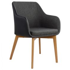 ΠΟΛΥΘΡΟΝΑΚΙ BRISTOL ΜΕ ΥΦΑΣΜΑ ΣΚΟΥΡΟ ΓΚΡΙ Κ PU ΜΑΥΡΟ HM0141.01 57x59x86Υεκ. |  Πολυθρόνες σαλονιού στο espiti