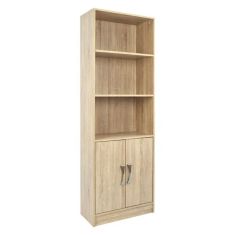 ΒΙΒΛΙΟΘΗΚΗ ΜΕΛΑΜΙΝΗΣ ENSLEY HM2027.03 SONAMA ΜΕ ΧΕΡΟΥΛΙ 60x30x180εκ |  Βιβλιοθήκες γραφείου στο espiti