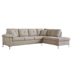 ΚΑΝΑΠΕΣ ΓΩΝΙΑ ΔΕΞΙΑ ZAILA HM3086R ΥΦΑΣΜΑ ΜΠΕΖ 282x197x90 εκ. |  Καναπέδες γωνιακοί στο espiti