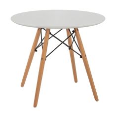 ΤΡΑΠΕΖΙ MINIMAL KID HM8451.01 ΣΤΡΟΓΓYΛΟ Φ60X51Υ ΛΕΥΚΟ |  Παιδικά έπιπλα στο espiti