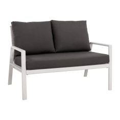 ΚΑΝΑΠΕΣ ΔΙΘΕΣΙΟΣ ΑΛΟΥΜΙΝΙΟΥ TABBY HM5561.01 ΛΕΥΚΟΣ ΜΕ ΜΑΞΙΛΑΡΙΑ |  Καναπέδες - Καρέκλες  στο espiti