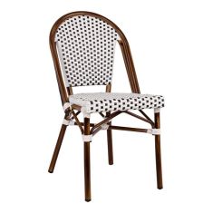 ΚΑΡΕΚΛΑ BISTRO ΑΛΟΥΜΙΝΙΟΥ BAMBOO LOOK ΜΕ ΛΕΥΚΟ-ΜΑΥΡΟ RATTAN HM5566.01 45x54x90Υεκ. |  Πολυθρόνες κήπου στο espiti