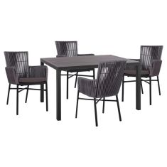 ΣΕΤ 5 ΤΜΧ ΑΛΟΥΜΙΝΙΟΥ ΜΕ ΤΡΑΠΕΖΙ 140Χ80Χ75,5Υ HM10517 |  Σετ τραπεζαρία κήπου στο espiti