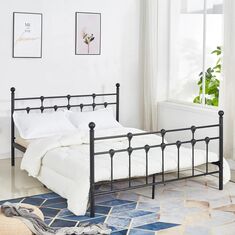 ΚΡΕΒΑΤΙ ΜΕΤΑΛΛΙΚΟ JACINDA 150x200 εκ. ΜΑΥΡΟ ΧΡΩΜΑ HM575.01 |  Κρεβάτια στο espiti