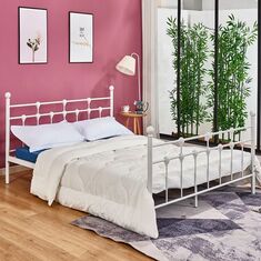ΚΡΕΒΑΤΙ ΜΕΤΑΛΛΙΚΟ JACINDA 150x200 εκ. ΛΕΥΚΟ ΧΡΩΜΑ HM575.02 |  Κρεβάτια στο espiti